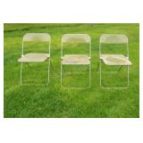 Authentic Italian-Made Plia Clear Folding Chairs