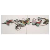 Metal Butterfly & Branch Wall Garden Art