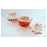 1971 Pyrex Friendship Pattern Casserole Dishes