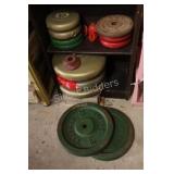 Vintage USA-Made York Plates & Filled Weigths