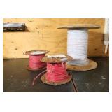 Three Partial Wire Spools - see details