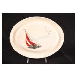 Palissy Regatta Red Oval Meat Platter