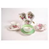 Bone China Tgea Cups w Sectional Candy Dish