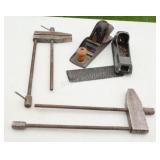 2 Machinist Clamps, Block Plane and Rasp