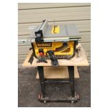 Dewalt 10" Contractor Table Saw and Roller Stand