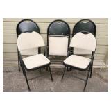 5 Folding, Cloth Covered Occasion Chairs (2 of 2)