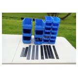 Set of 6 Larger and 12 Smaller Plastic Parts Bins