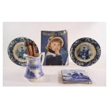 Metal Plates, Earthenware Trivet, Pitcher, Loom