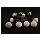 Antique Porcelain, Brass & Metal Door Knobs