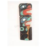 Native Carved & Painted Plaque by Richard Krawchuk