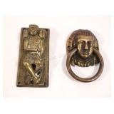 VTG Egyptian Revival Cast Brass Door Knocker