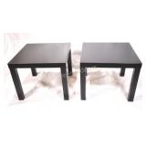 Set of Two Espresso Finish Side Tables
