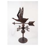 Rustic-Style Metal Flying Goose Weather Vane.