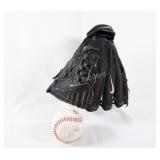 Nike N-Flexweb Black Leather Baseball Glove w Ball