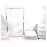 Adjustable Clothes Holder & Storage Bins
