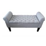 Fabric Armed Storage Bench