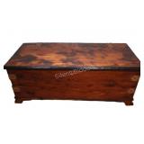 Antique Red Seal Cedar Blanket Chest