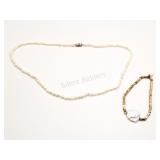 Mother of Pearl Necklace w Bracelet