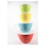 Melamine Mixing Nesting Bowl Set with Lids, 4 PCS