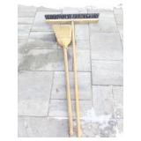 Traditional Straw Broom & Wide Push Broom -24"