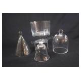 Classic Glass Cloche Domes w Pedestal Dish