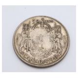 1943 Canadian Silver Fifty Cent Coin