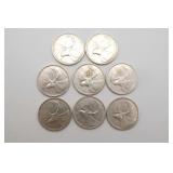 1957 Canadian Silver Quarters