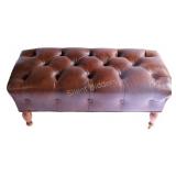 Classic Chesterfield-style Tufted Bench Ottoman