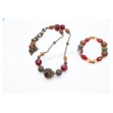 VTG Boho Style Beaded Jewelry Set