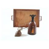 Wooden Tray w Rustic Home Decor