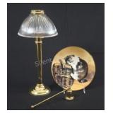 Party Lite Gaslight Candle Lamp, Snuffer & Plate