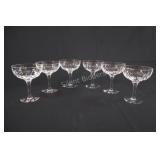 Set of Six Crystal Champagne Stemware (1-2)