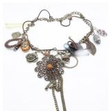 Bronzetone Charm Necklace