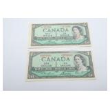 1954 Canadian $1 Banknotes