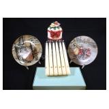 Party Lite Tapered Candles, Fitz & Floyd Dish