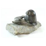 VTG Canadian Inuit Soapstone Seal Carving