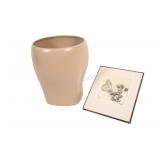 Butterfly Sketch Print w Ceramic Waste Basket