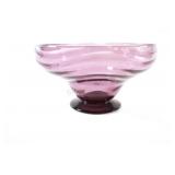Thomas Webb Amethyst Etched Art Deco Display Bowl