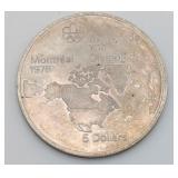 1976 Montreal Olympics $5 Silver Coin