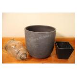 Large Ceramic Planter w Hanging Garden Lantern