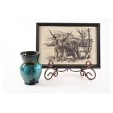 William Ewing McWhirter, Highland Cow & Vase
