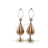 Mid-Century Glass Hand-Blown Murano Table Lamps