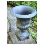 Neo-Classical Style Black Cast Iron Planter (2-2)
