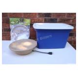 Heated Bird Bath, Catching Tray & Storage Tote