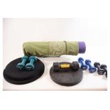 Fitness Equipment - Dumbbells, Twister, Yoga Mat