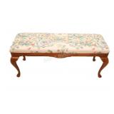 VTG Queen Anne Style Mahogany Bench