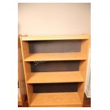 3-Tier Laminate Wood Bookcase, Maple Finish ( 1-2)