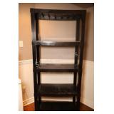 5-Tier Black Heavy-Duty Plastic Storage Unit (1-2)