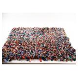 NEW - Vibrant Multicolored Rag Rug 34' x 25'