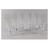 Belfor "Exquisite"Crystal Black Stem Flutes